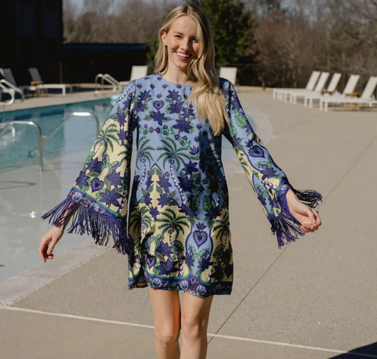 BRITON COURT SILVIA FRINGE DRESS