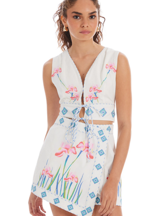 ALLISON NEW YORK EMBROIDERED SOPHIE SKORT