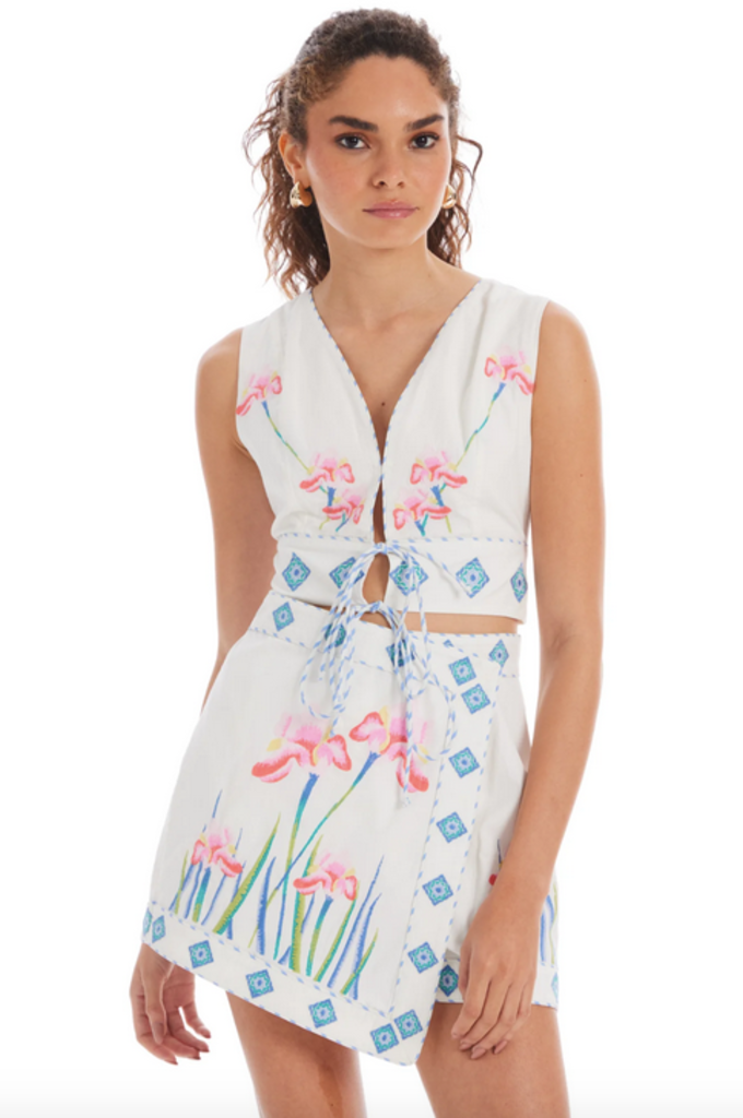 ALLISON NEW YORK EMBROIDERED SOPHIE SKORT