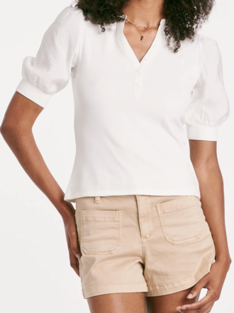 ANOTHER LOVE TANNER RIB HENLEY TOP