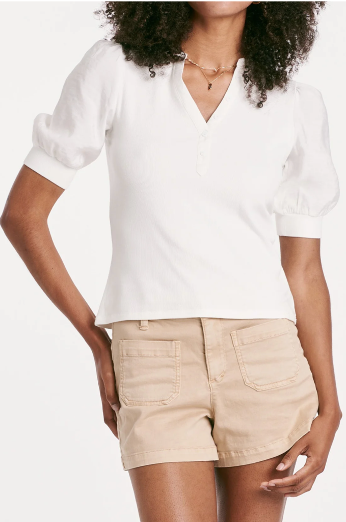 ANOTHER LOVE TANNER RIB HENLEY TOP