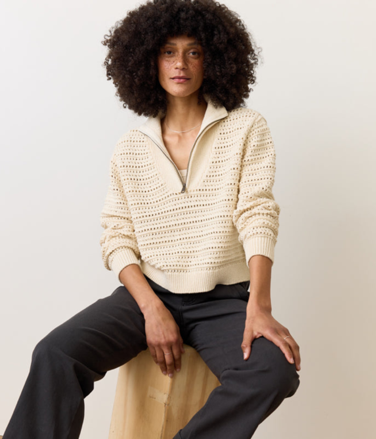 MARINE LAYER Montecito Quarter Zip Sweater