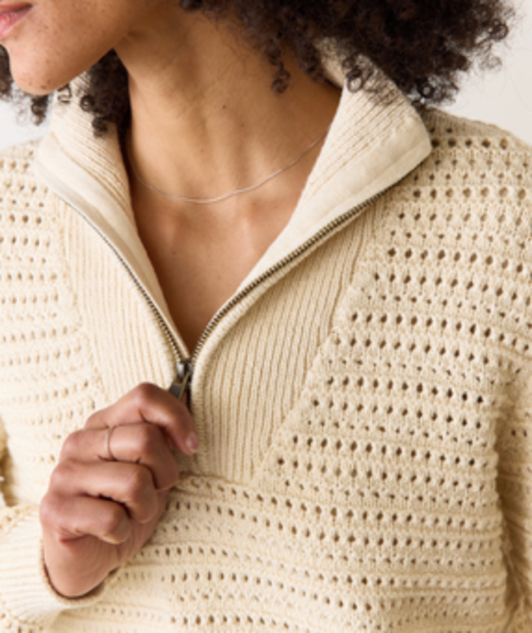 MARINE LAYER Montecito Quarter Zip Sweater