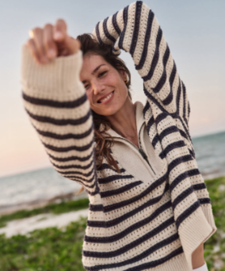 MARINE LAYER Montecito Quarter Zip Sweater