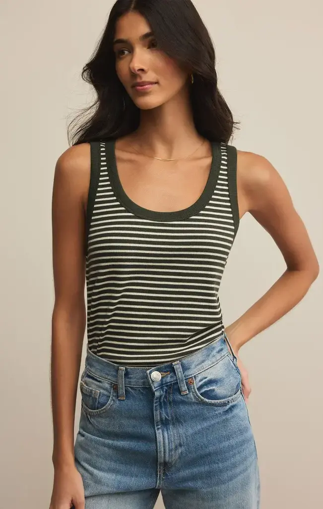Z SUPPLY ELIN STRIPE RIB TANK