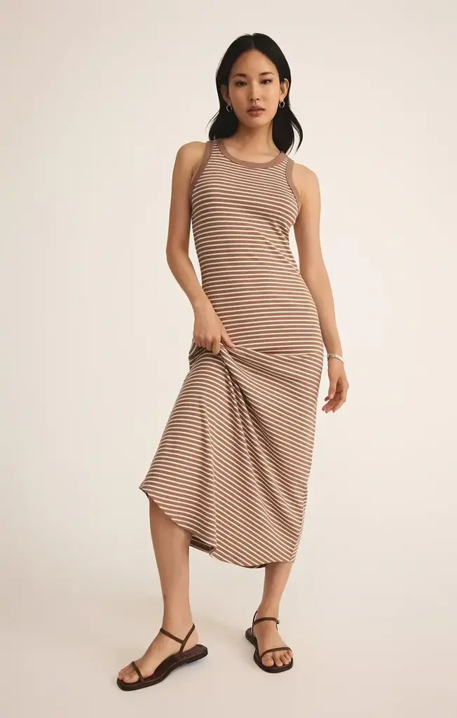 Z SUPPLY GOODWIN STRIPE MIDI DRESS