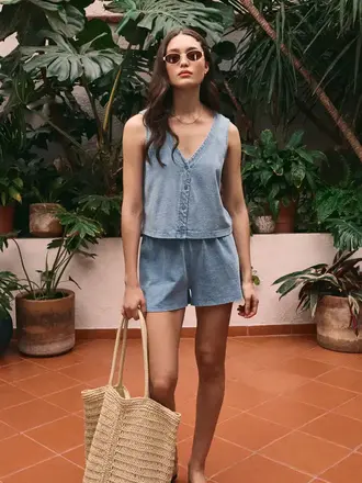 Z SUPPLY SCOUT JERSEY DENIM SHORT