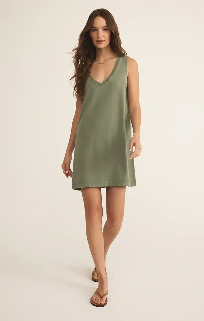 Z SUPPLY SLOANE V-NECK MINI DRESS