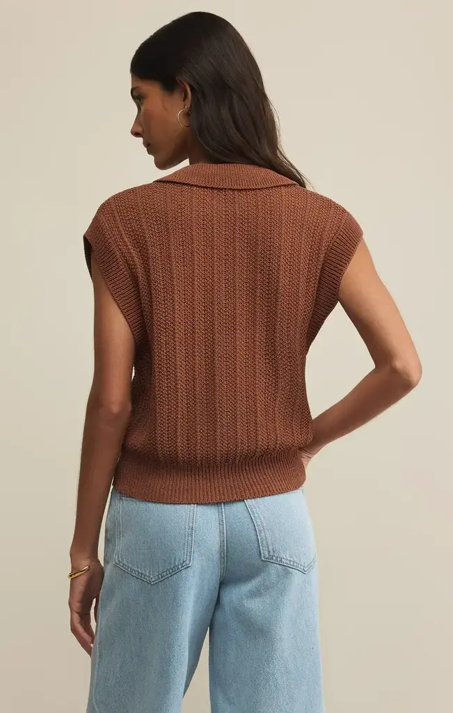 Z SUPPLY LAUDEN CROCHET POLO TOP