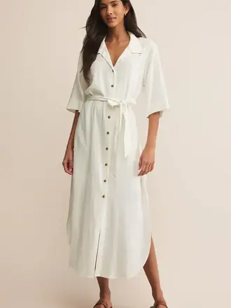 Z SUPPLY BRISE LINEN SHIRT DRESS