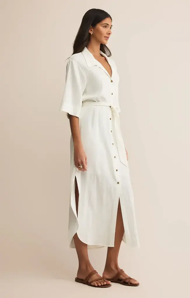 Z SUPPLY BRISE LINEN SHIRT DRESS