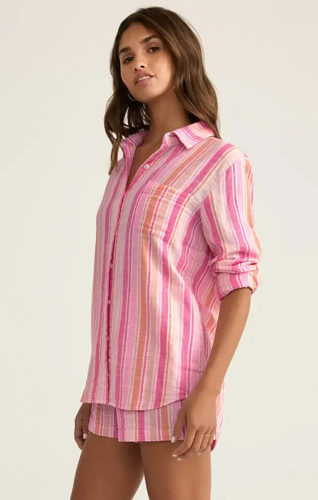 Z SUPPLY LOUNGE SATURDAYS STRIPE SHIRT