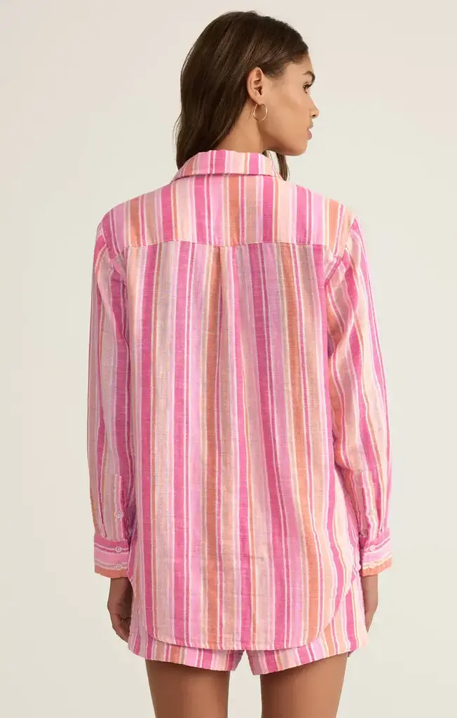 Z SUPPLY LOUNGE SATURDAYS STRIPE SHIRT