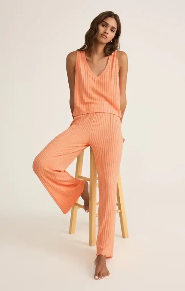 Z SUPPLY LOUNGE DAWN SMOCKED RIBBED PANT