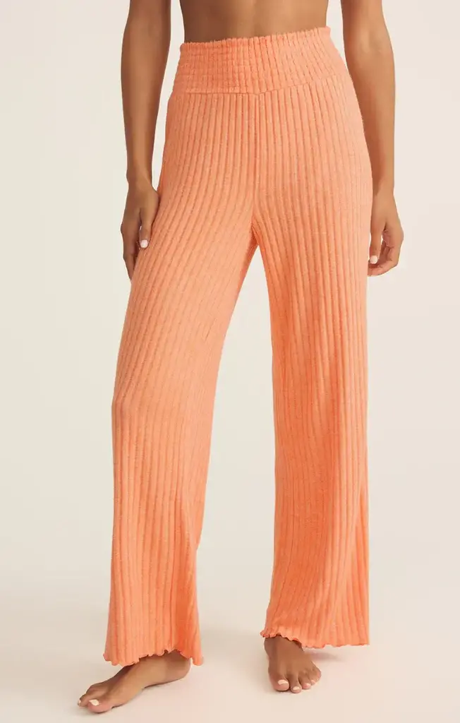 Z SUPPLY LOUNGE DAWN SMOCKED RIBBED PANT