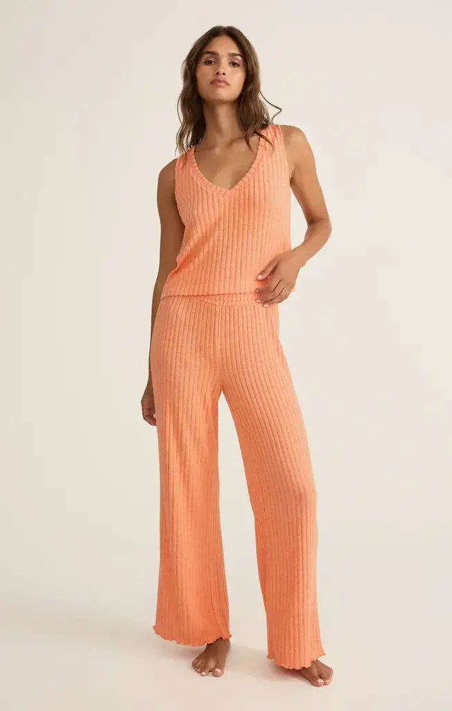 Z SUPPLY LOUNGE DAWN SMOCKED RIBBED PANT