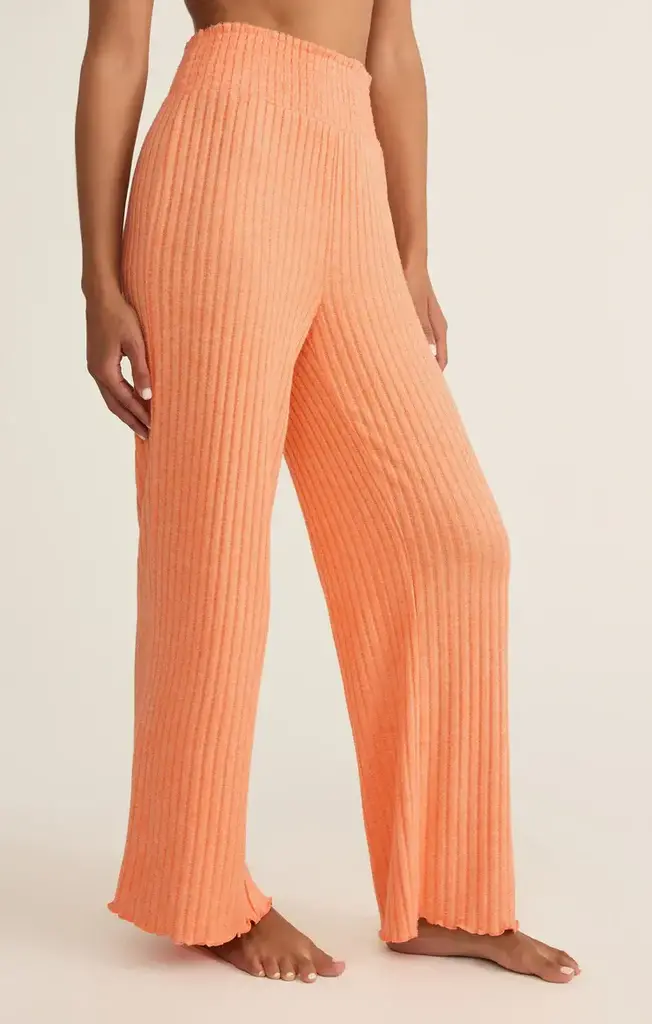 Z SUPPLY LOUNGE DAWN SMOCKED RIBBED PANT