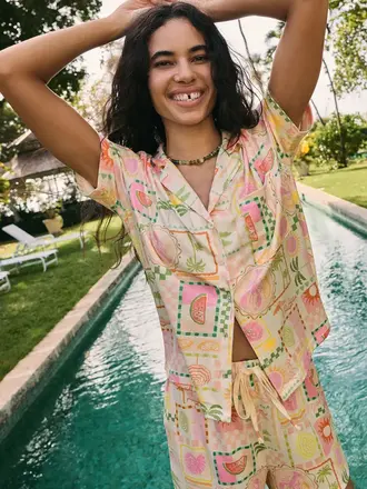 Z SUPPLY LOUNGE BEACH DAYS SOLEIL SHIRT