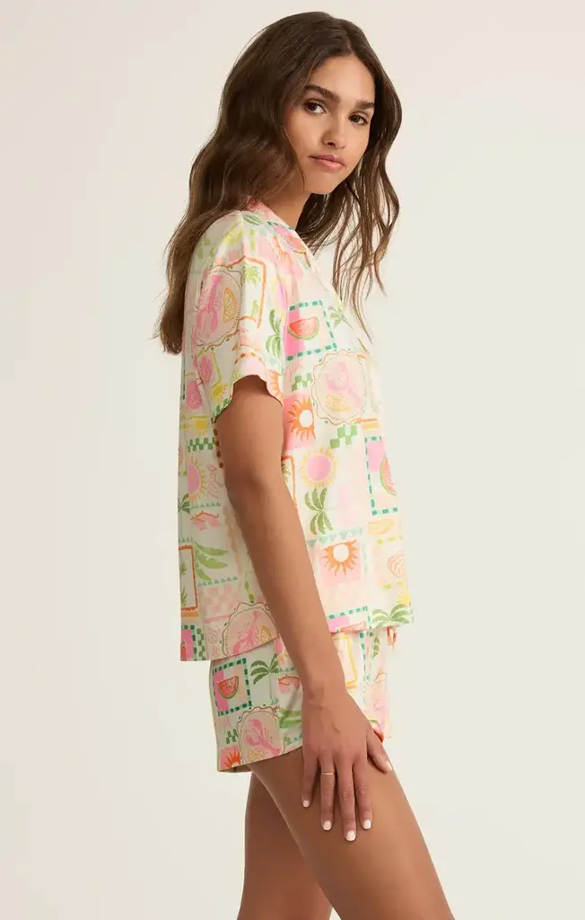 Z SUPPLY LOUNGE BEACH DAYS SOLEIL SHIRT