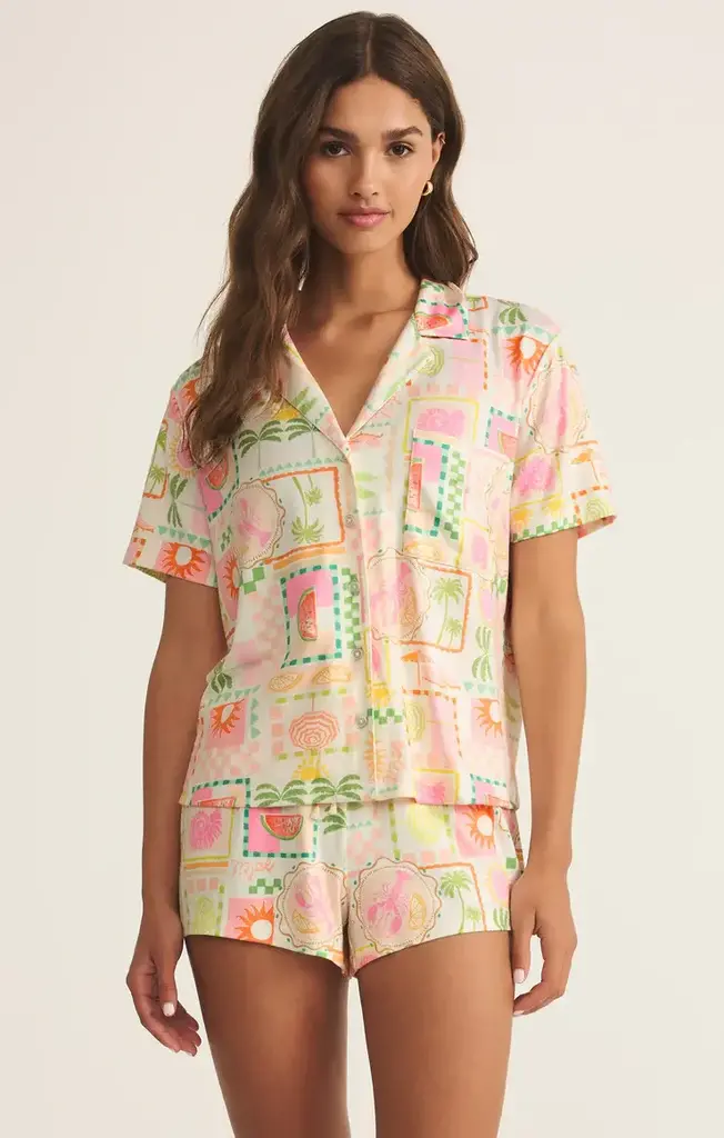 Z SUPPLY LOUNGE BEACH DAYS SOLEIL SHIRT