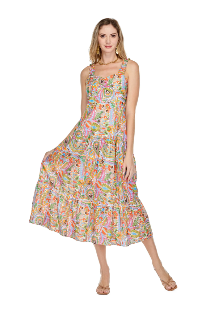 BUSTIER TIERED MAXI