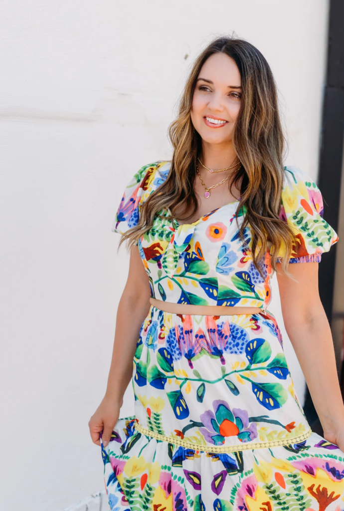 TIE FRONT BUSTIER CROP TOP