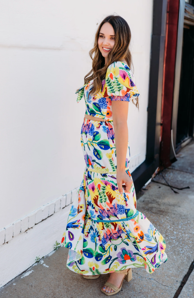 TRIM TIERED SKIRT
