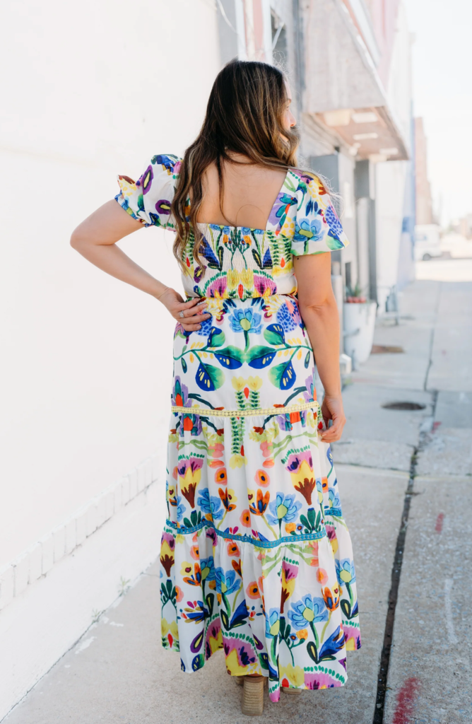 TRIM TIERED SKIRT