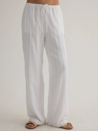 BELLA DAHL WIDE LEG PANT - WHITE