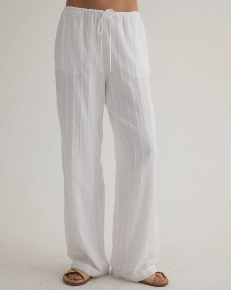 BELLA DAHL WIDE LEG PANT - WHITE