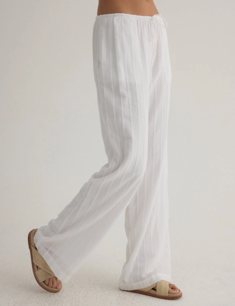 BELLA DAHL WIDE LEG PANT - WHITE