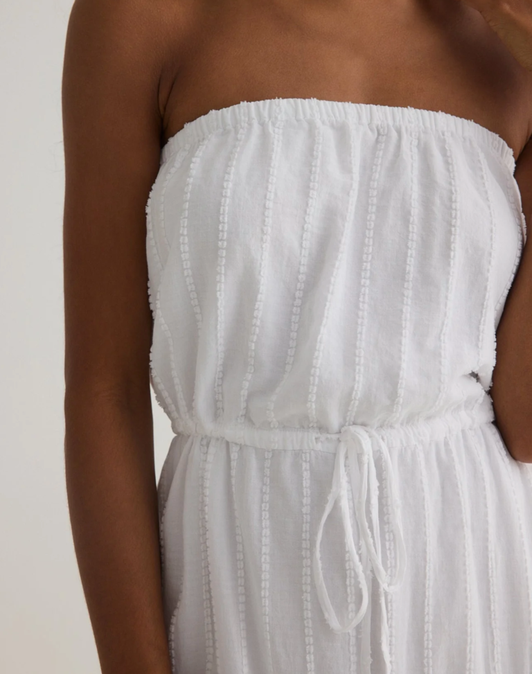 BELLA DAHL RUFFLE HEM MIDI DRESS