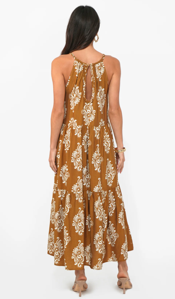 SOFIE BRAIDED STRAP MIDI DRESS