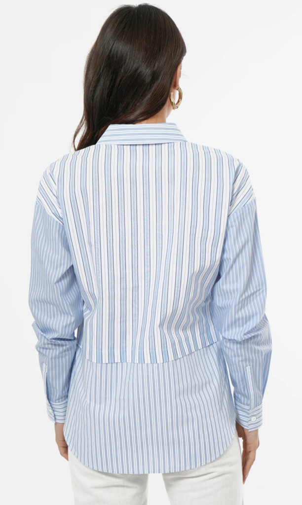 DARIA MIX STRIPE OVERSIZED SHIRT