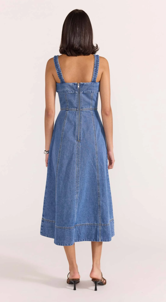 MINKPINK TATE DENIM MIDI DRESS
