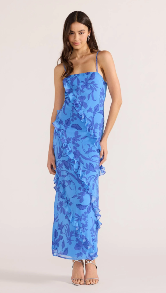 MINKPINK JEANNE RUFFLE MAXI DRESS