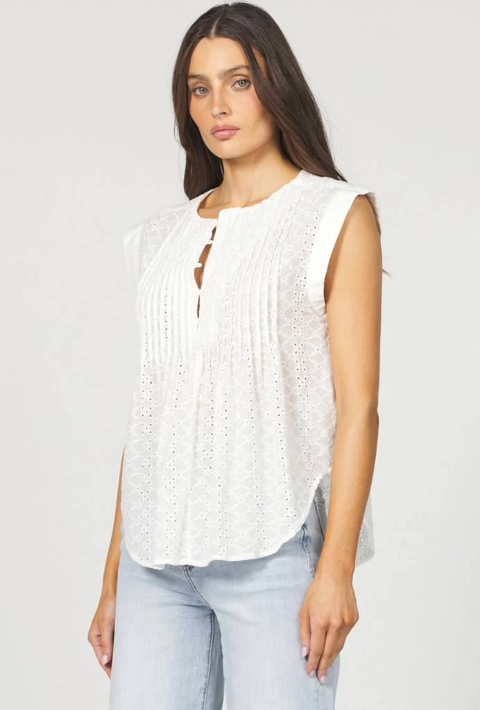 DEAR JOHN MARFA TOP IN WHITE