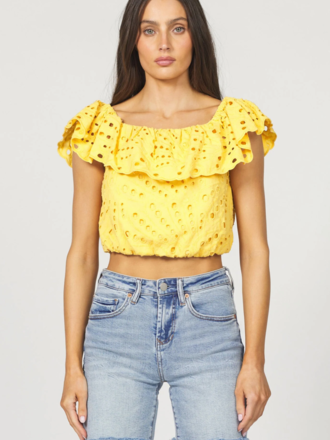 DEAR JOHN ROSARIO TOP IN DAFFODIL