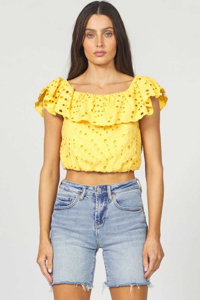 DEAR JOHN ROSARIO TOP IN DAFFODIL