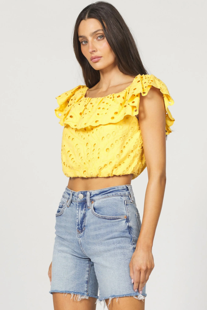 DEAR JOHN ROSARIO TOP IN DAFFODIL