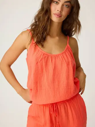 P.J. SALVAGE COPACABANA GAUZE CAMI