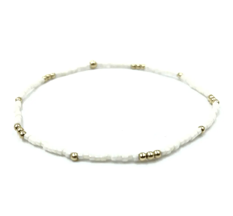 ERIN GRAY 2MM NEWPORT COTTON + GOLD FILLED WATERPROOF BRACELET 7"