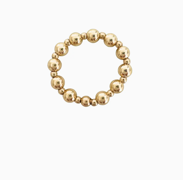 ERIN GRAY GOLD-FILLED 4MM AND 2MM WATERPROOF STRETCH RING