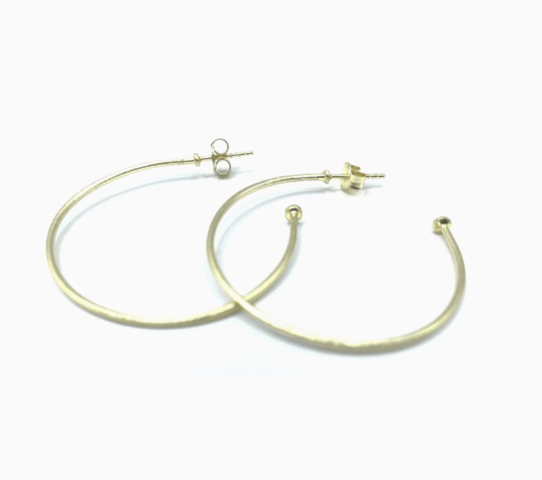 ERIN GRAY HOOP NO. 4 SMALL SIMPLE GOLD
