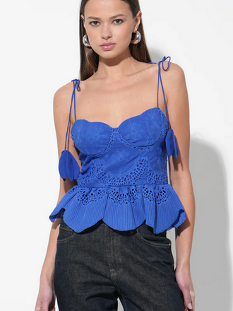 BRUNA SCALLOPED CROCHET TOP