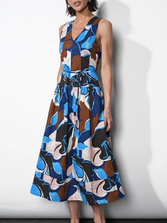 ABI POPLIN MIDI DRESS