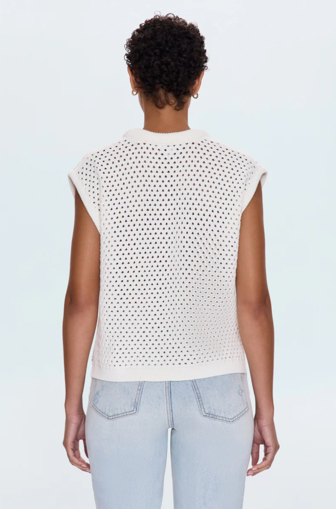 PISTOLA BECK OPEN KNIT CROPPED SWEATER