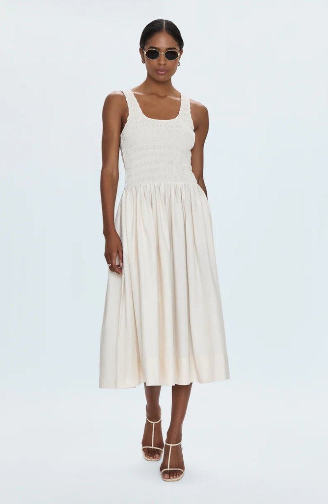 PISTOLA ALESSIA SMOCKED DROP WAIST DRESS