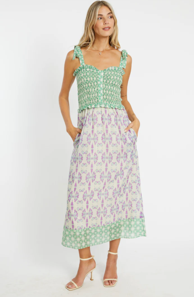 CABALLERO THANDI TRIBAL INK BLOT DRESS