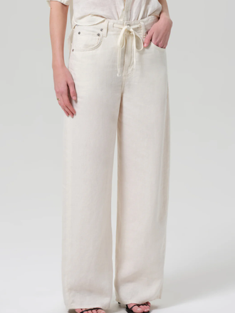 CITIZENS OF HUMANITY BRYNN DRAWSTRING LINEN TROUSER